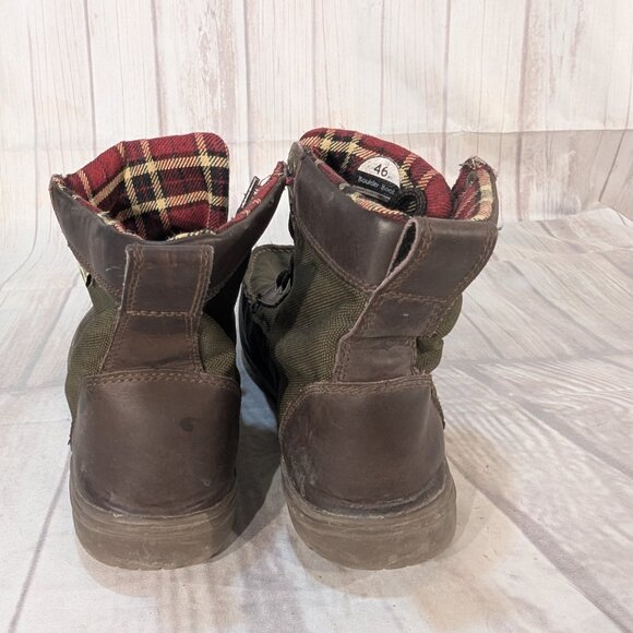 Lems Boulder Men's 12 Green Canvas Casual Retro Hiking Ankle Boot - Picture 4 of 7